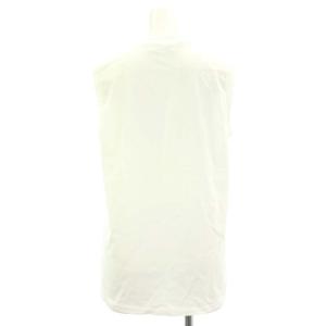 ENFOLD ノースリブトップス カットソー 無地 コットン 38 白 ホワイト