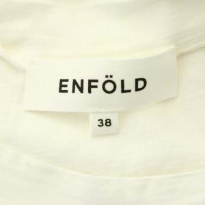 ENFOLD ノースリブトップス カットソー 無地 コットン 38 白 ホワイト