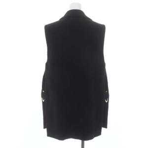 Diagram GRACE CONTINENTAL 23AW サイドリングベスト ツイード スリット 金ボタン 36 ブラック