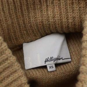 3.1 phillip lim ケーブル編みノースリーブニット セーター チュニック ウール カシミヤ混 XS ベージュ