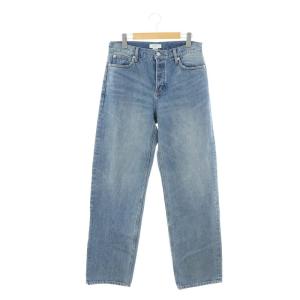 23AW LOW WAIST DENIM デニムパンツ ジーンズ ワイド ボタンフライ 26 ライトブルー