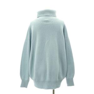 Spick&Span 21AW ウールカシミヤタートルネックプルオーバー ニット セーター 長袖 水色 ライトブルー