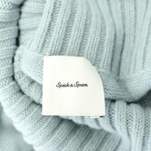 Spick&Span 21AW ウールカシミヤタートルネックプルオーバー ニット セーター 長袖 水色 ライトブルー