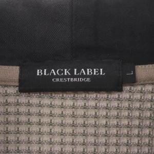 BLACK LABEL CRESTBRIDGE フード裏地チェック パーカー プルオーバー 格子柄 長袖 L ライトベージュ ライトカーキ