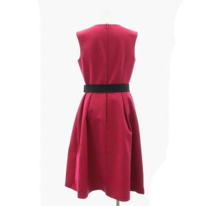 Grace Class タックトリアセドレス ロング丈 マキシ丈 ノースリーブ バックファスナー リボン 38 L ピンク