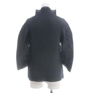 me ISSEY MIYAKE 21SS ハイネック カットソー 七分袖 チャコールグレー