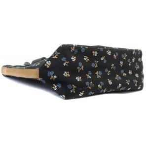 COACH キャンバス フローラル トートバッグ ハンドバッグ ロゴ 黒 ブラック F25903