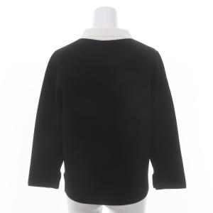 ANAYI 23SS コットンポリエステル襟付き プルオーバー ニット セーター 長袖 38 黒 ブラック