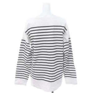 Deuxieme Classe 21SS Coco Stripe T No4 カットソー ロンT Tシャツ 長袖 ボーダー ボートネック 白 ホワイト 黒