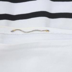 Deuxieme Classe 21SS Coco Stripe T No4 カットソー ロンT Tシャツ 長袖 ボーダー ボートネック 白 ホワイト 黒