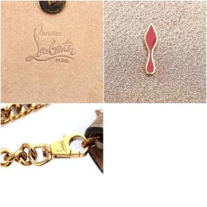 Christian Louboutin パロマクラッチ ショルダーバッグ スタッズ レザー ピンク