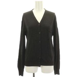 ×john smedley ウール Vネックカーディガン ニット 長袖 薄手 2 ダークグレー