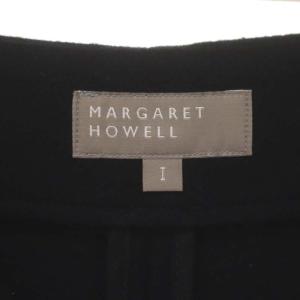 MARGARET HOWELL クロップド ウール パンツ ワイド 1 黒 ブラック