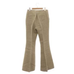 MADISONBLUE FLARE PANTS LINEN フレア パンツ リネン センタープレス 02 ベージュ