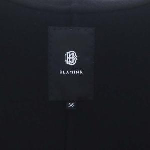 BLAMINK 23AW ウールカシミヤVカラーベルテッドコート 36 ブラック