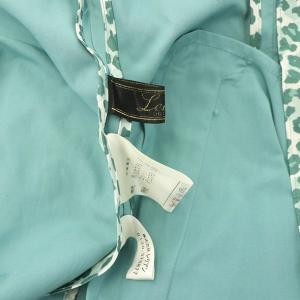 Leilian スプリングコート スタンドカラー 裏地レオパード ステッチ 9 水色 ライトブルー