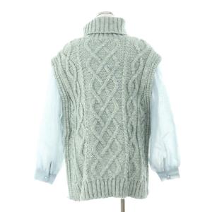 Ameri VINTAGE UNDRESSED COTTON CANDY SLEEVE KNIT ニット セーター チュニック 長袖 ケーブル タートルネック