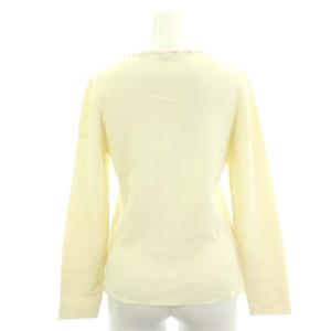 TOCCA ENCHAINEMENT ニット カットソー 長袖 装飾 M オフホワイト