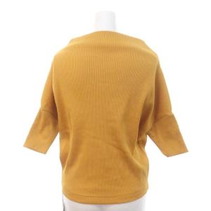 ADORE シャイニーリブカットソー コットン 五分袖 38 キャメル