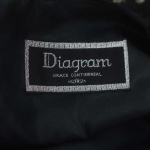 Diagram GRACE CONTINENTAL ドットレースタイトワンピース 切替 サテン ミモレ丈 ロング ノースリーブ 34 黒 ブラック ライトベージュ