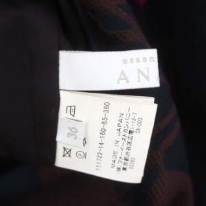 ANAYI essence of ANAYI フラワー柄ノースリーブワンピース ロング 36 紺 茶 紫