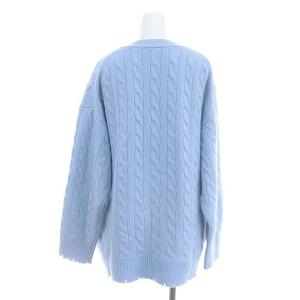MADISONBLUE 22AW CRASHED CABLE KNIT V CD カーディガン 00 ライトブルー