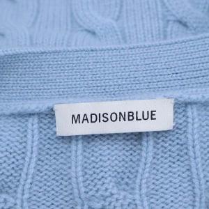 MADISONBLUE 22AW CRASHED CABLE KNIT V CD カーディガン 00 ライトブルー