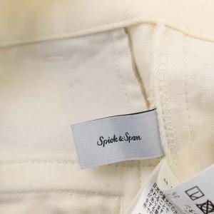 Spick&Span 22AW カラーテーパードタックパンツ センタープレス ジッパーフライ 36 アイボリー