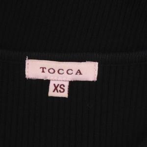 TOCCA リブニット ボレロカーディガン 半袖 XS 黒 ブラック