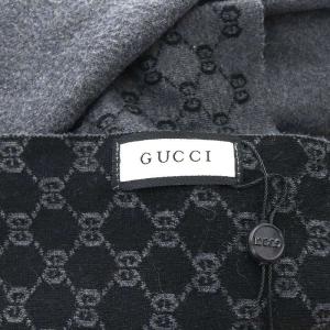 GUCCI マフラー GG柄 グレー 赤 レッド OH