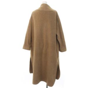 nagonstans メルトンフリース ガウンコート ロング 36 ベージュ