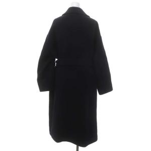 JOURNAL STANDARD メルトンダブルコート アウター ロング ベルト付き S 紺 ネイビー