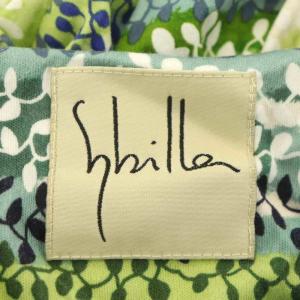 SYBILLA ワンピース ミモレ ロング 半袖 総柄 インナー付き M マルチカラー