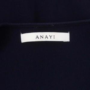ANAYI キカアイレットニットボレロ カーディガン 長袖 36 紺 ネイビー