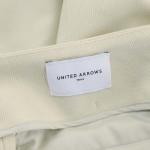 UNITED ARROWS UWSC P/W ツイル ストレート パンツ 34 アイボリー