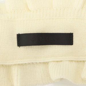 TO BE CHIC シルクカシミヤ混リブタートルニット カットソー 長袖 ボウタイリボン付き 40 アイボリー