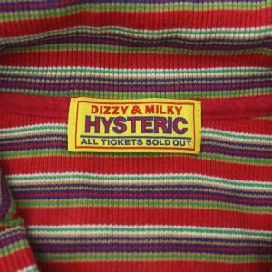 HYSTERIC GLAMOUR 23AW HEADPHONE シャツ ボーダー ポロシャツ ニット 長袖 マルチボーダー F マルチカラー