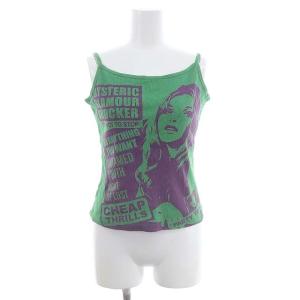 HYSTERIC GLAMOUR CHEAP THRILLS カットソー ノースリーブ プリント F 緑 紫 グリーン パープル