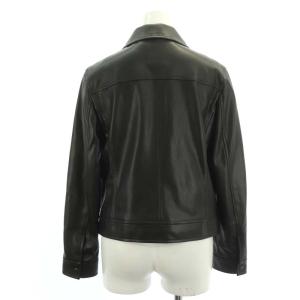 23区 vingt-trois エコレザー ジャケット アウター ジップアップ 36 黒 ブラック