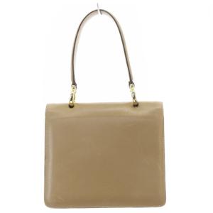 CELINE ガンチーニ金具 レザー ハンドバッグ レザー 茶色 ブラウン