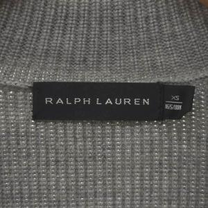 RALPH LAUREN ブラックレーベル BLACK LABEL カシミヤ混 ニット カーディガン ジャケット テーラード XS グレー