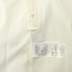 CELFORD 22SS ニットドッキングワンピース ロング 長袖 36 黒 白 ブラック ホワイト