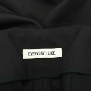 EVERYDAY I LIKE ストレートパンツ スラックス タック 36 S 黒 ブラック