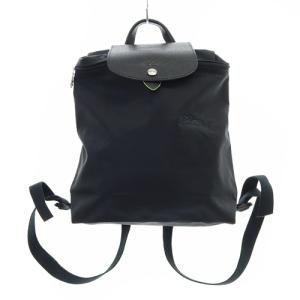 ナイロン リュックサック ロゴ 切替 黒 ブラック