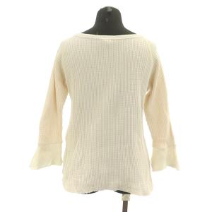 Ron Herman 袖フレアラグランサーマル カットソー 九分袖 ボートネック コットン XS アイボリー