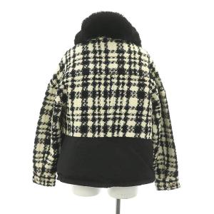 Diagram GRACE CONTINENTAL 23AW マルチWayジャケット ツイード 36 ブラック ホワイト