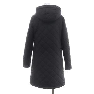 MACKINTOSH キルティング ボア コート ロング フード アウター 34 黒 ブラック