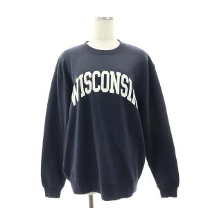 ヴィンテージロゴスウェットトップス トレーナー 長袖 F 紺 白 ネイビー ホワイト