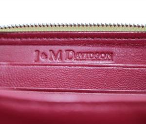 J&M DAVIDSON SMALL ZIP AROUND PURSE スタッズ ラウンドジップ コインケース 小銭入れ レザー 白 ホワイト