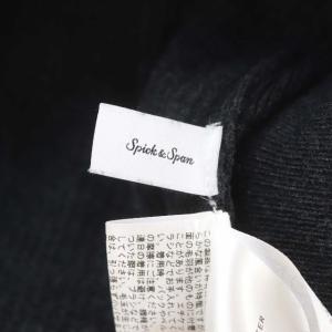 Spick&Span 23AW ニットワイドパンツ リブ イージー ウール混 ダークグレー